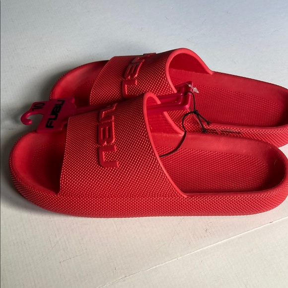 FUBU Vibrant Red Slide Sandals - Picture 2 of 5